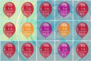 Math Balloons Fraction