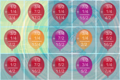 Math Balloons Fraction